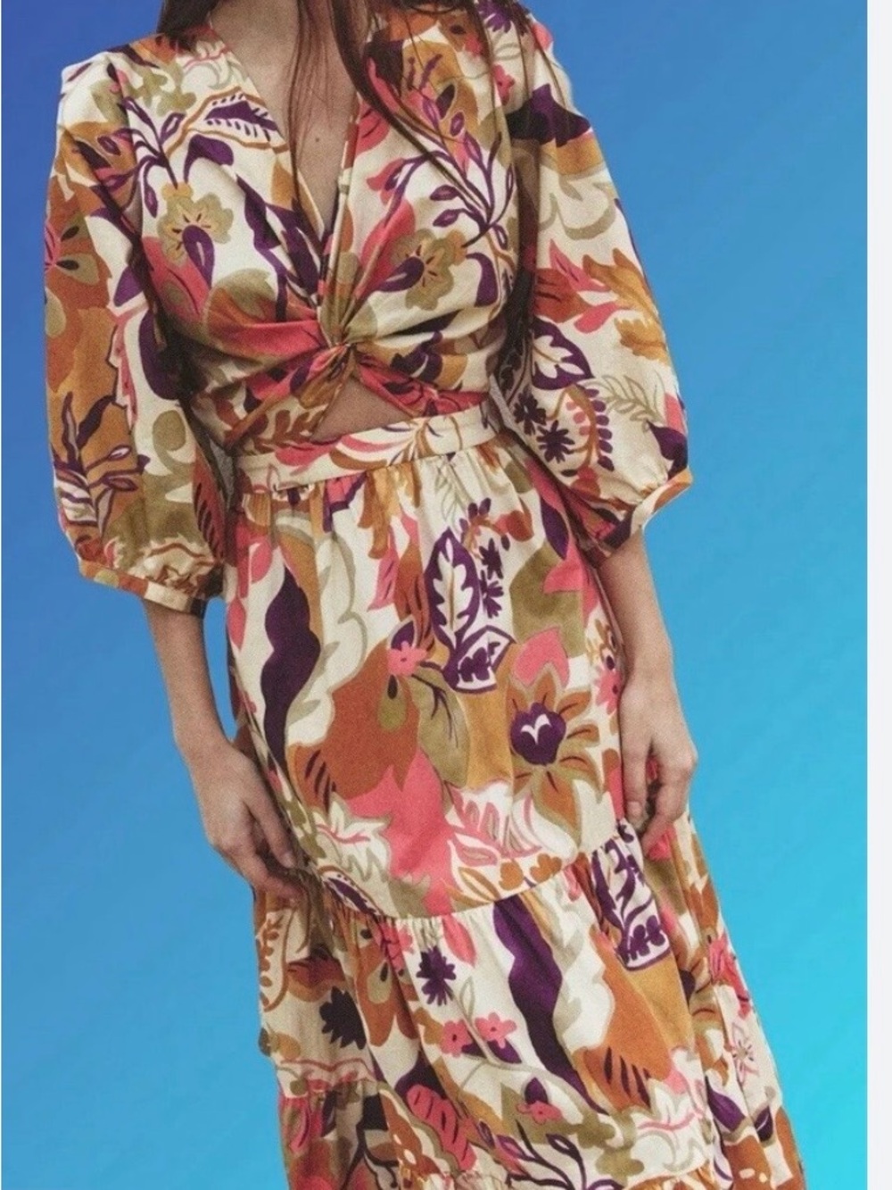 Zara Poplin Dress Size Medium